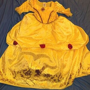 Disney Store Belle princess dress with sleeves (size 7/8)